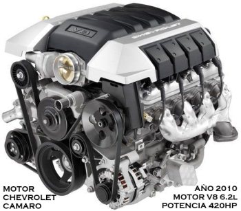 Motor Chevrolet Camaro 2010, V8 3.6L potencia 420HP
