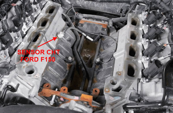 Ubicación del sensor CHT de la Ford F150