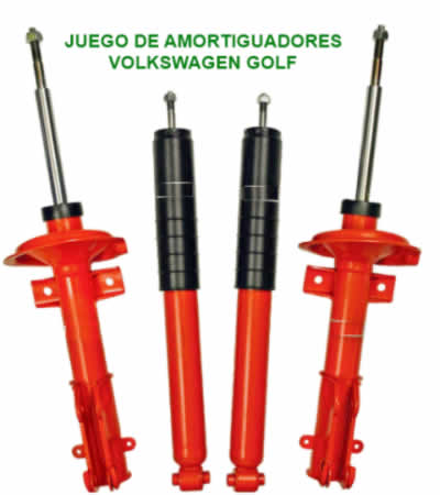 Kit de amortiguadores delanteros y posteriores Volkswagen Golf