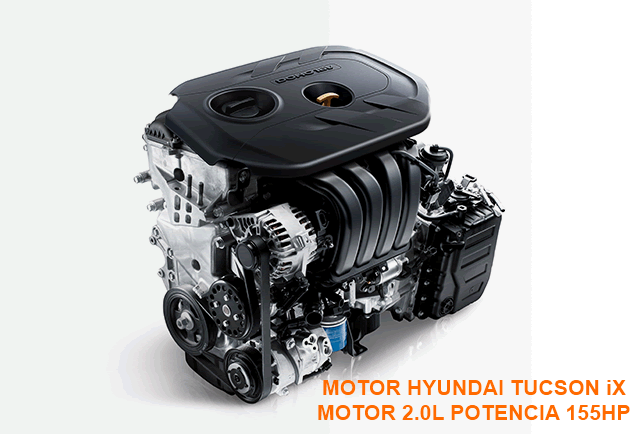 Motor Hyundai Tucson iX, 2.0L, potencia 155HP