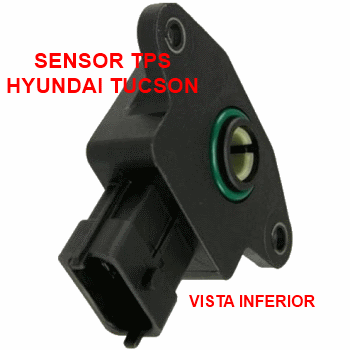 Vista inferior del sensor TPS Hyundai Tucson