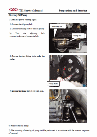 Power Steering Chery Tiggo