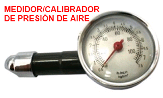Medidor/calibrador de presión de aire para neumáticos