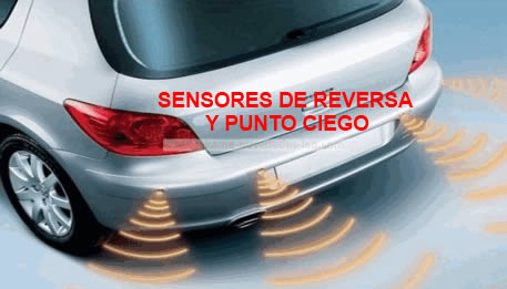 Sensores dereversa y punto ciego