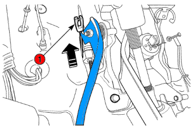 Pivote del cable de embrague sobr el pedal