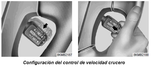 Configuración del control de velocidad crucero Kia Sportage