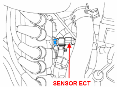 Sensor de temperatura del refrigerante del motor del Kia Sportage