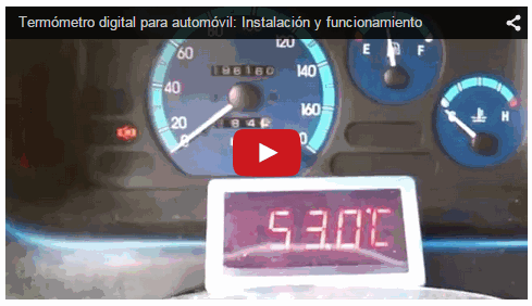 Video de instalación y funcionamiento de termómetro digital para motor