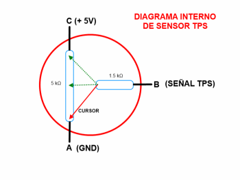 Daigrama interno del sensor TPS
